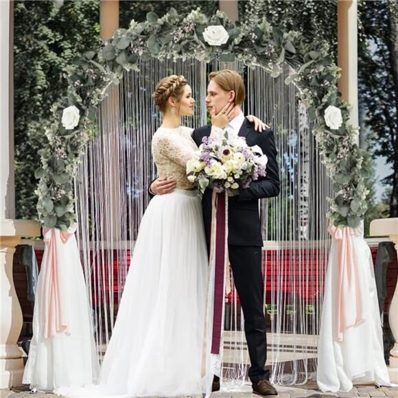 6.2 Ft Long Faux Eucalyptus Greenery - Wedding Arch Summer Decor - Garland - Picture 5 of 7